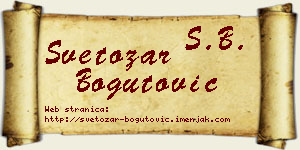 Svetozar Bogutović vizit kartica